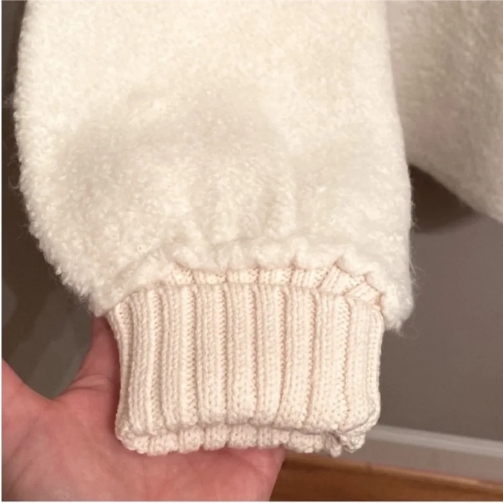 Free People Milo Oversized Tunic Turtleneck Sweater in Off White NWT Size Med - Picture 10 of 12